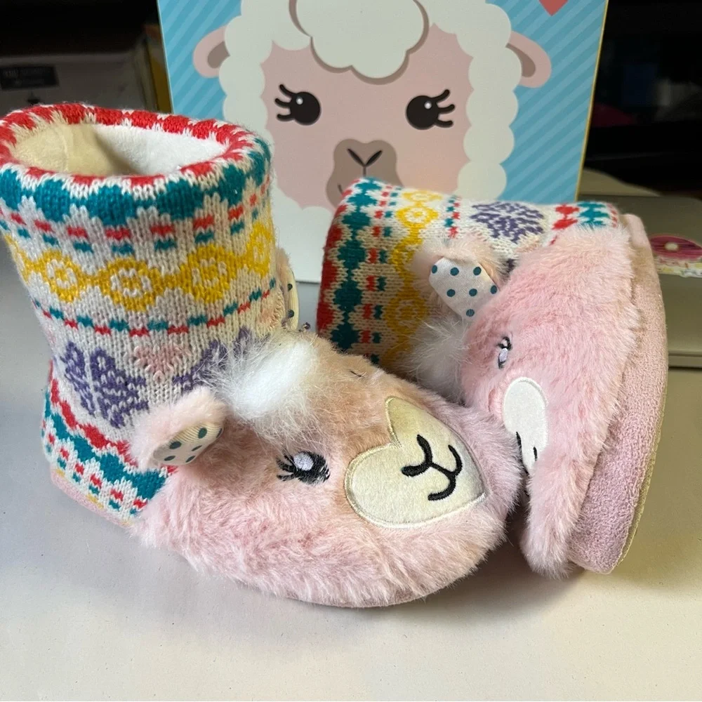 Totes‎ Toasties kids llama slippers size SM